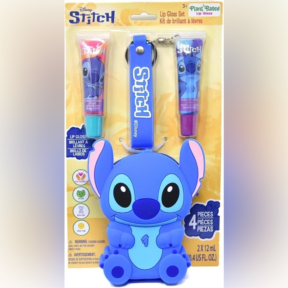 BRAND NEW girl disney stitch lip gloss set *